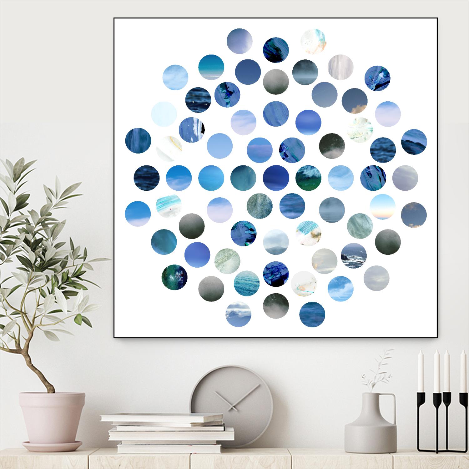 Circle Grid D by THE Studio on GIANT ART - blue abstract