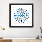 Circle Grid D by THE Studio on GIANT ART - blue abstract