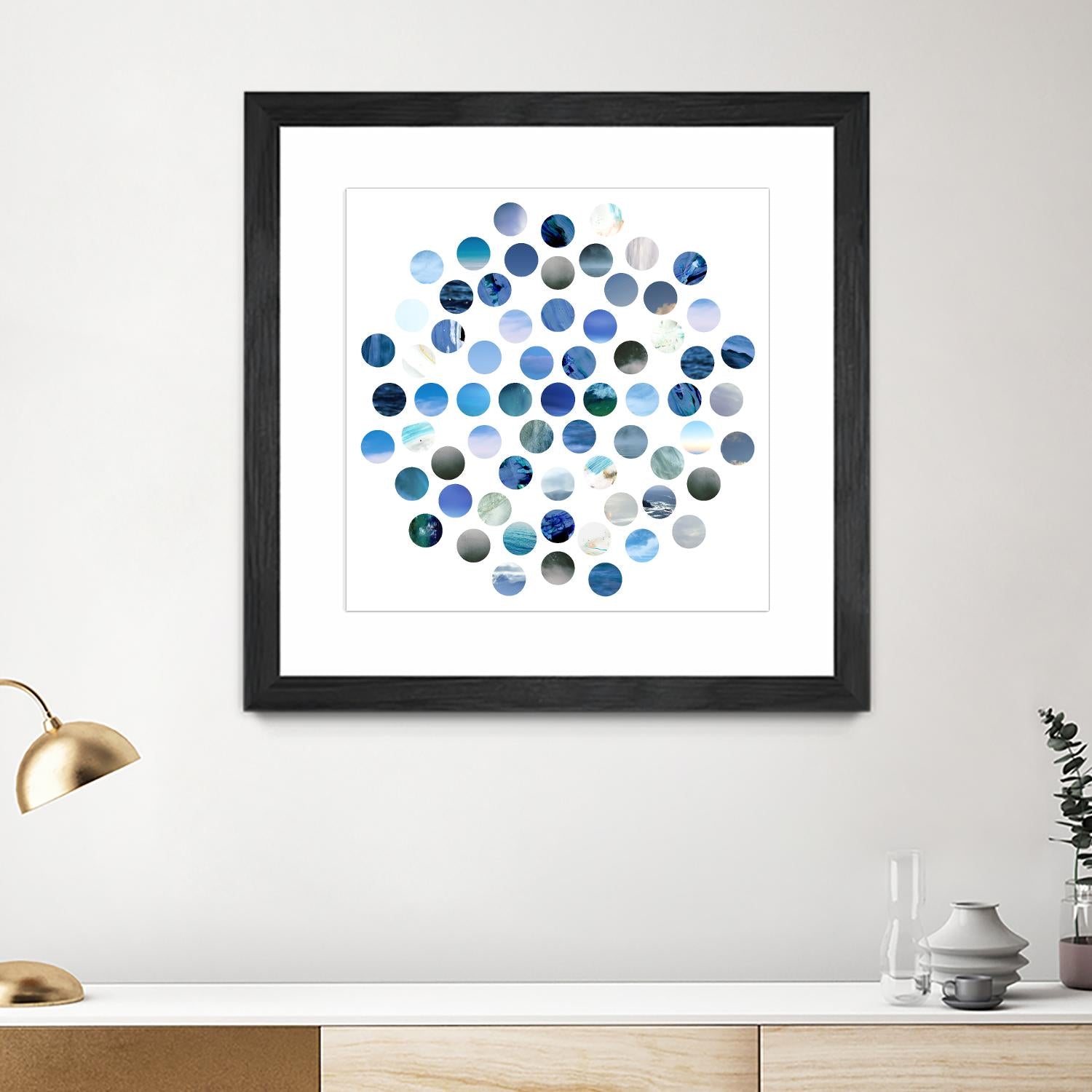 Circle Grid D by THE Studio on GIANT ART - blue abstract