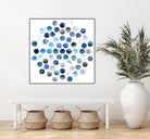 Circle Grid D by THE Studio on GIANT ART - blue abstract
