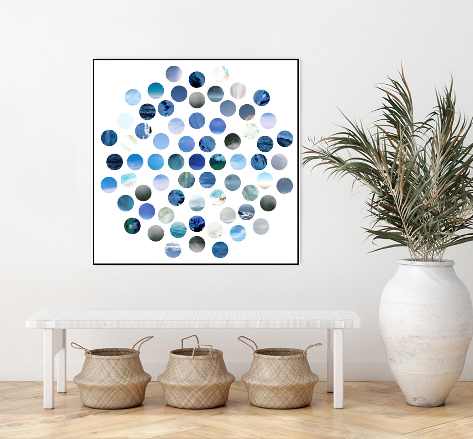 Circle Grid D by THE Studio on GIANT ART - blue abstract
