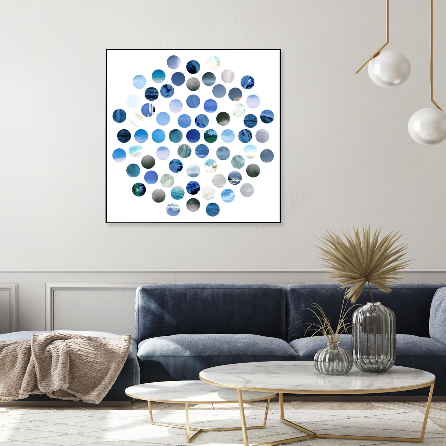 Circle Grid D by THE Studio on GIANT ART - blue abstract
