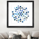 Circle Grid D by THE Studio on GIANT ART - blue abstract