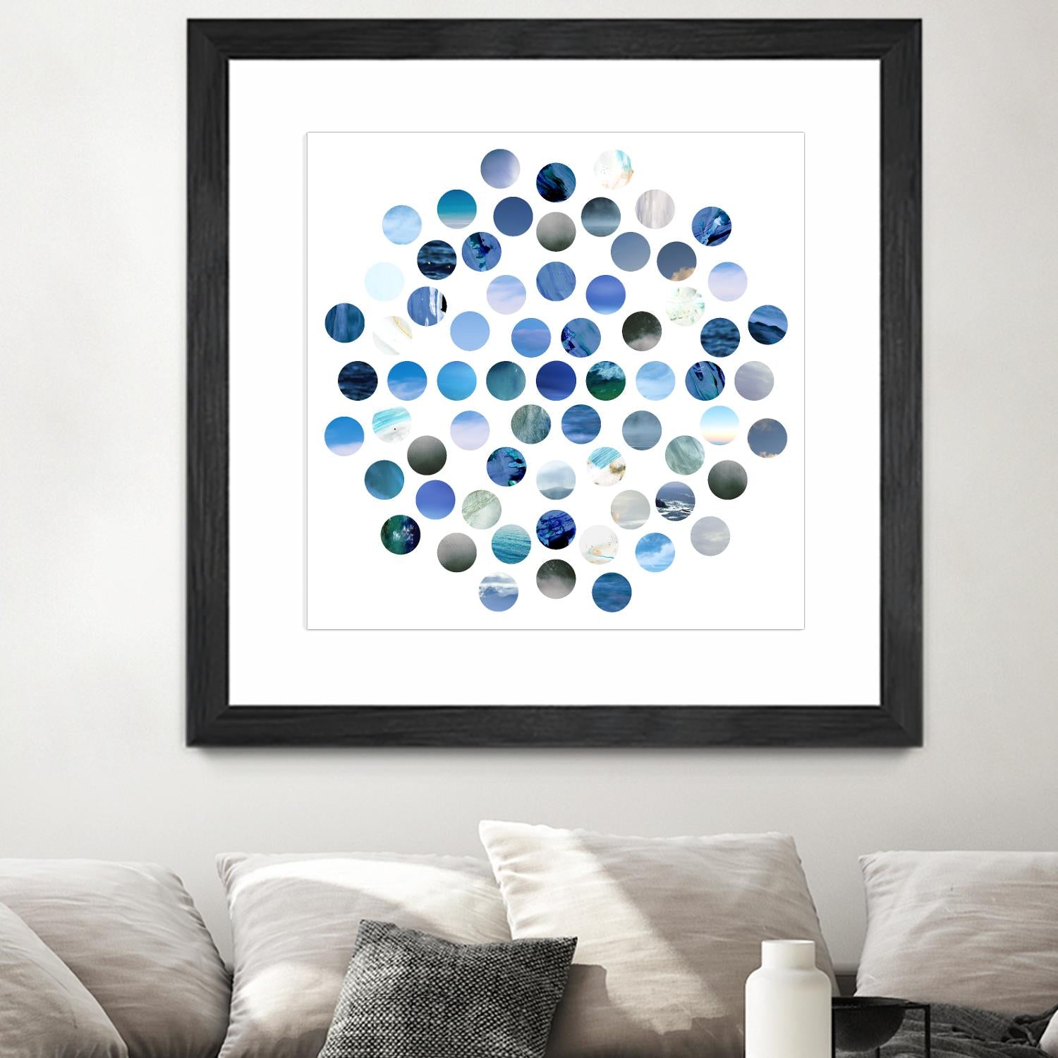 Circle Grid D by THE Studio on GIANT ART - blue abstract