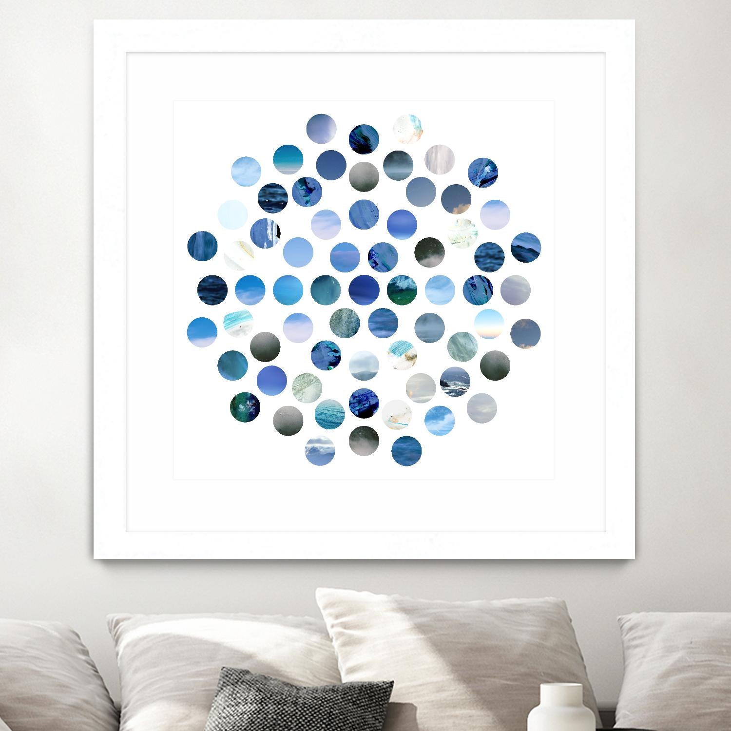 Circle Grid D by THE Studio on GIANT ART - blue abstract