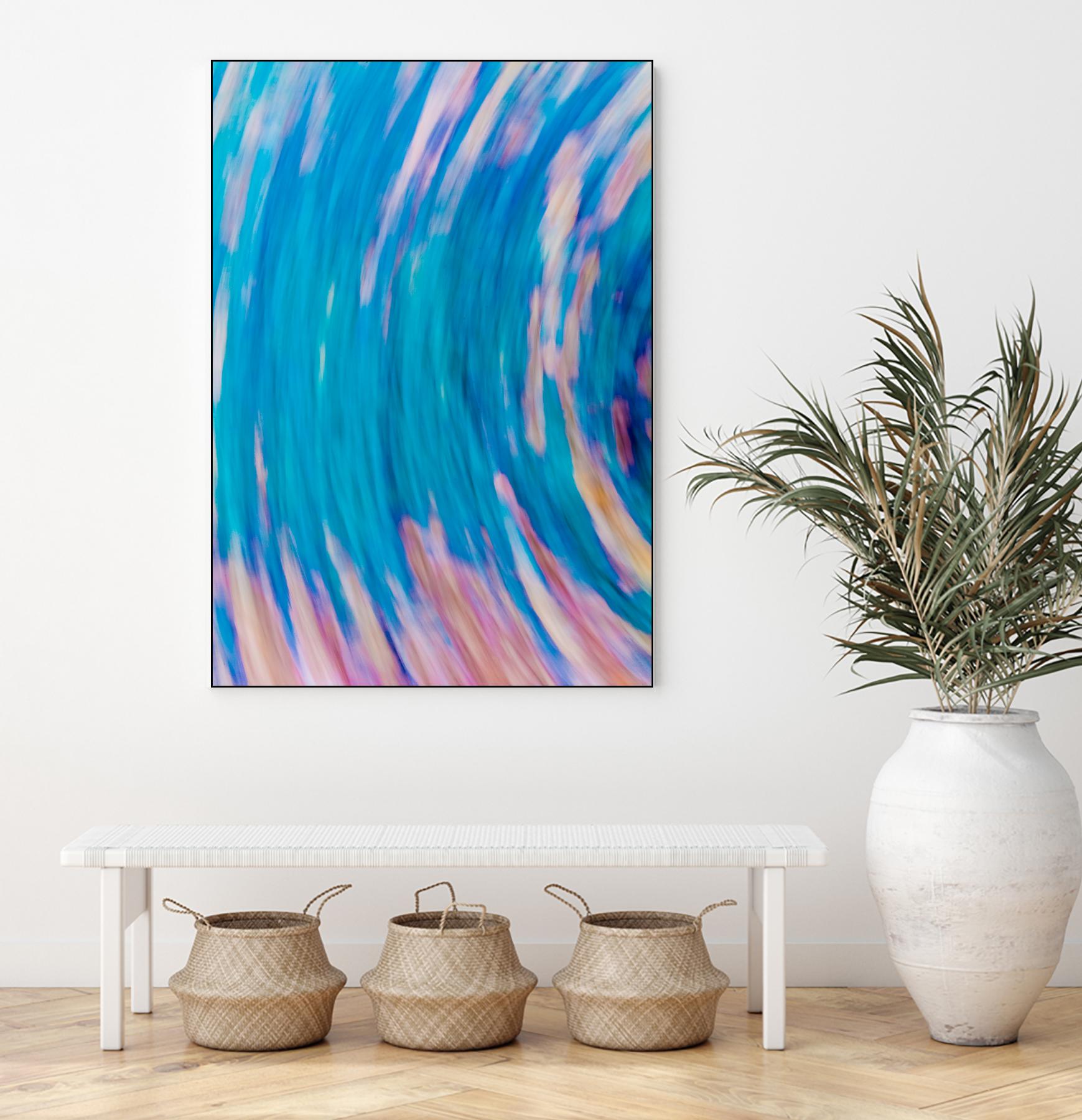 Beach Rocks Abstract 2 by Kyle Goldie on GIANT ART - pink abstract