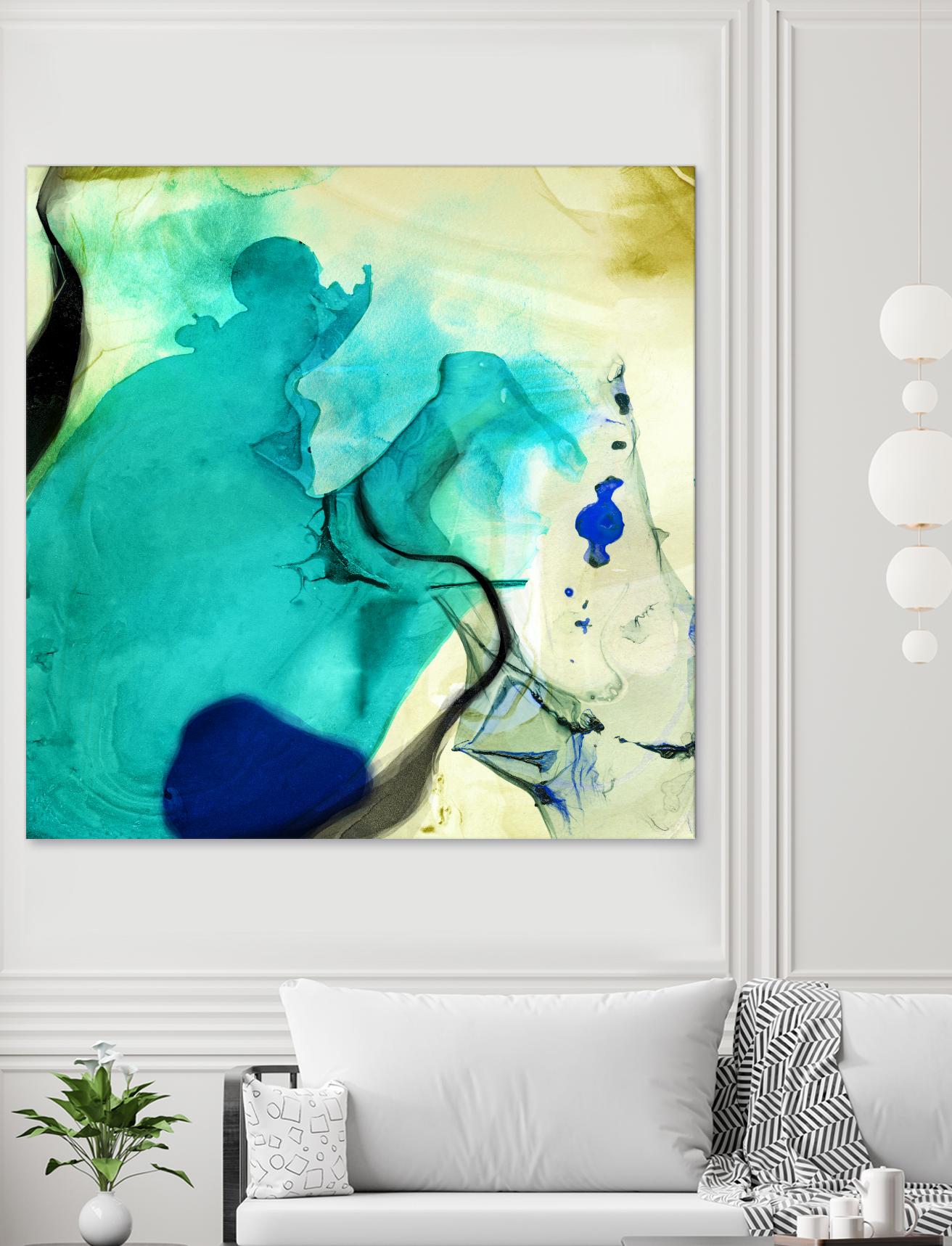 Neon Dreaming D by THE Studio on GIANT ART - blue abstract