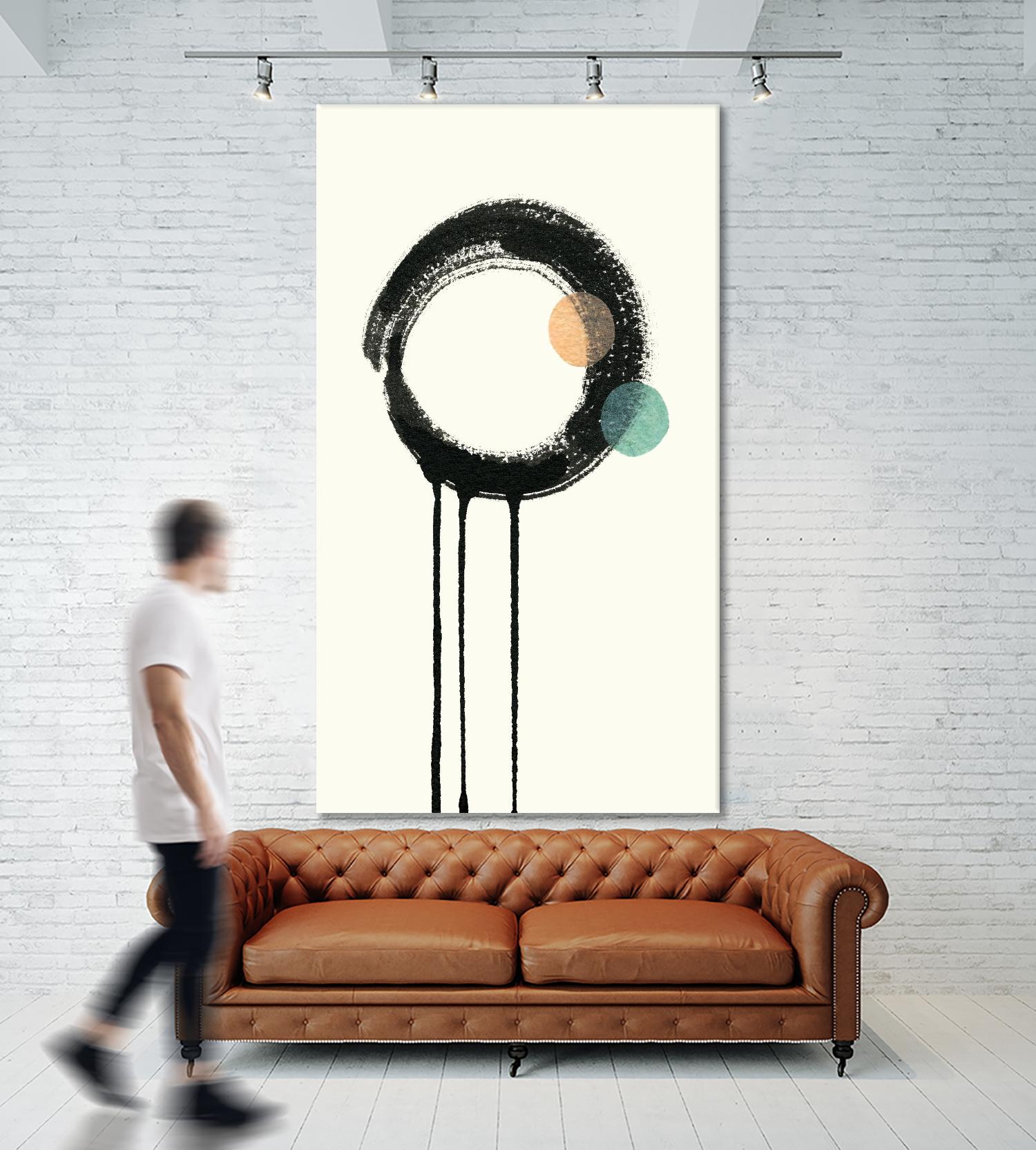 Zen Circles B by Natasha Marie on GIANT ART - green abstract