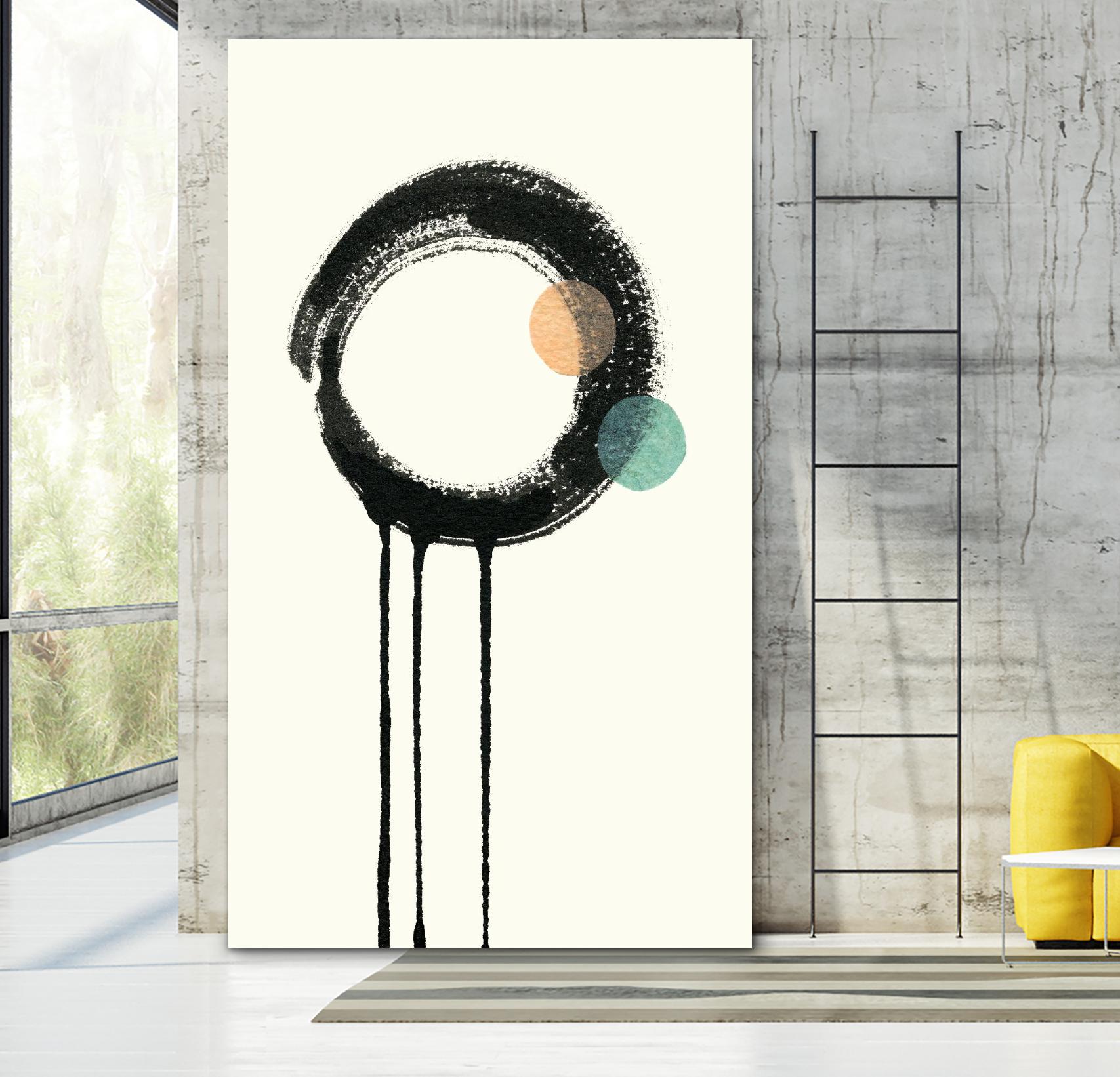 Zen Circles B by Natasha Marie on GIANT ART - green abstract