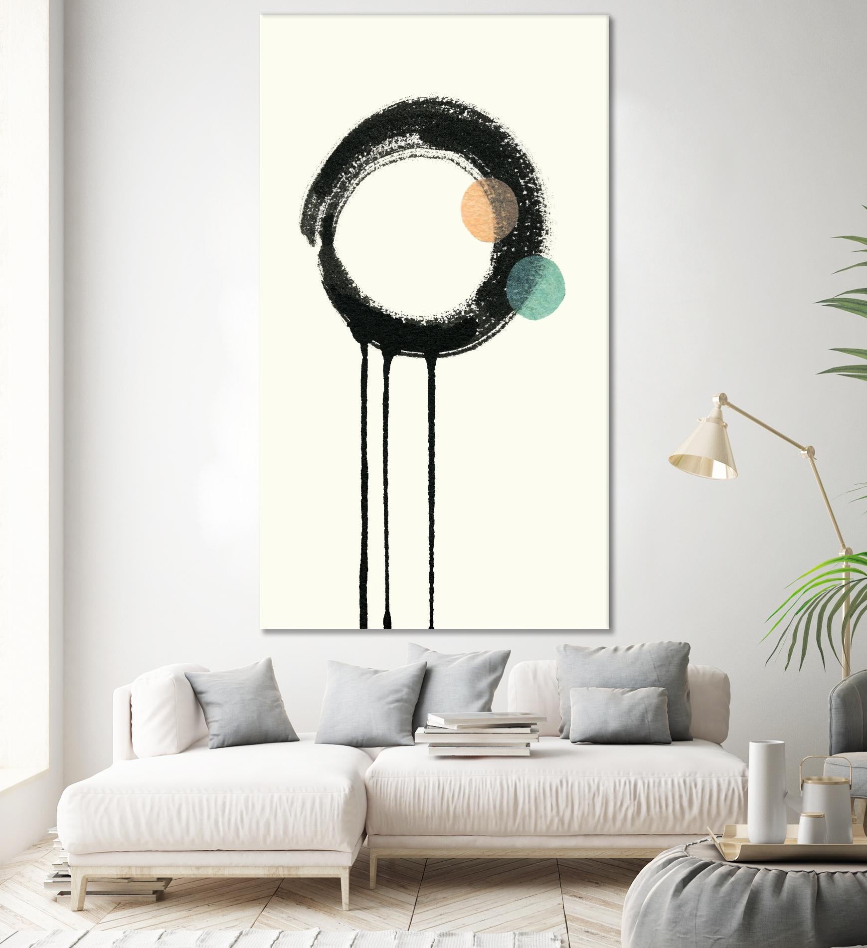 Zen Circles B by Natasha Marie on GIANT ART - green abstract