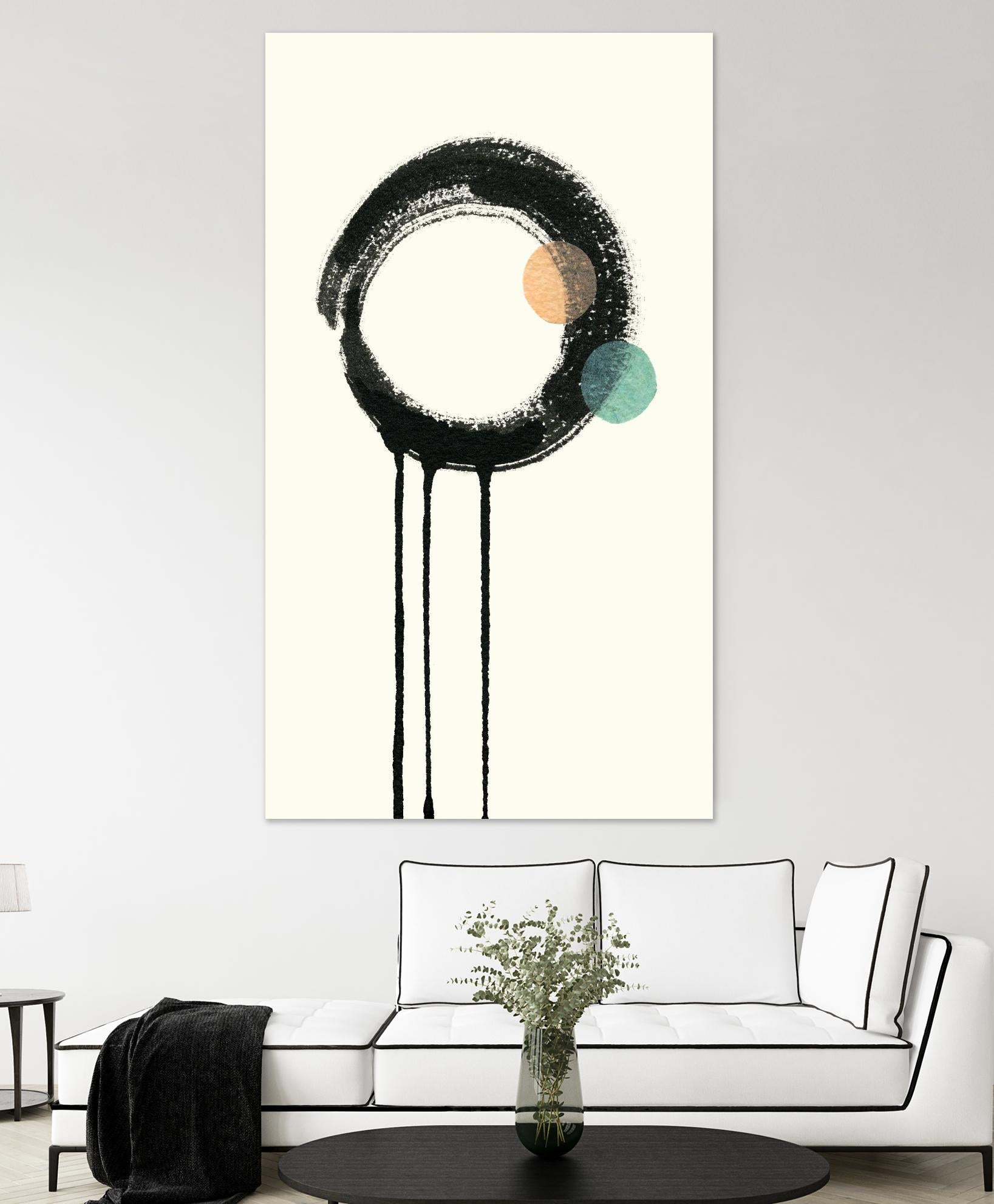 Zen Circles B by Natasha Marie on GIANT ART - green abstract