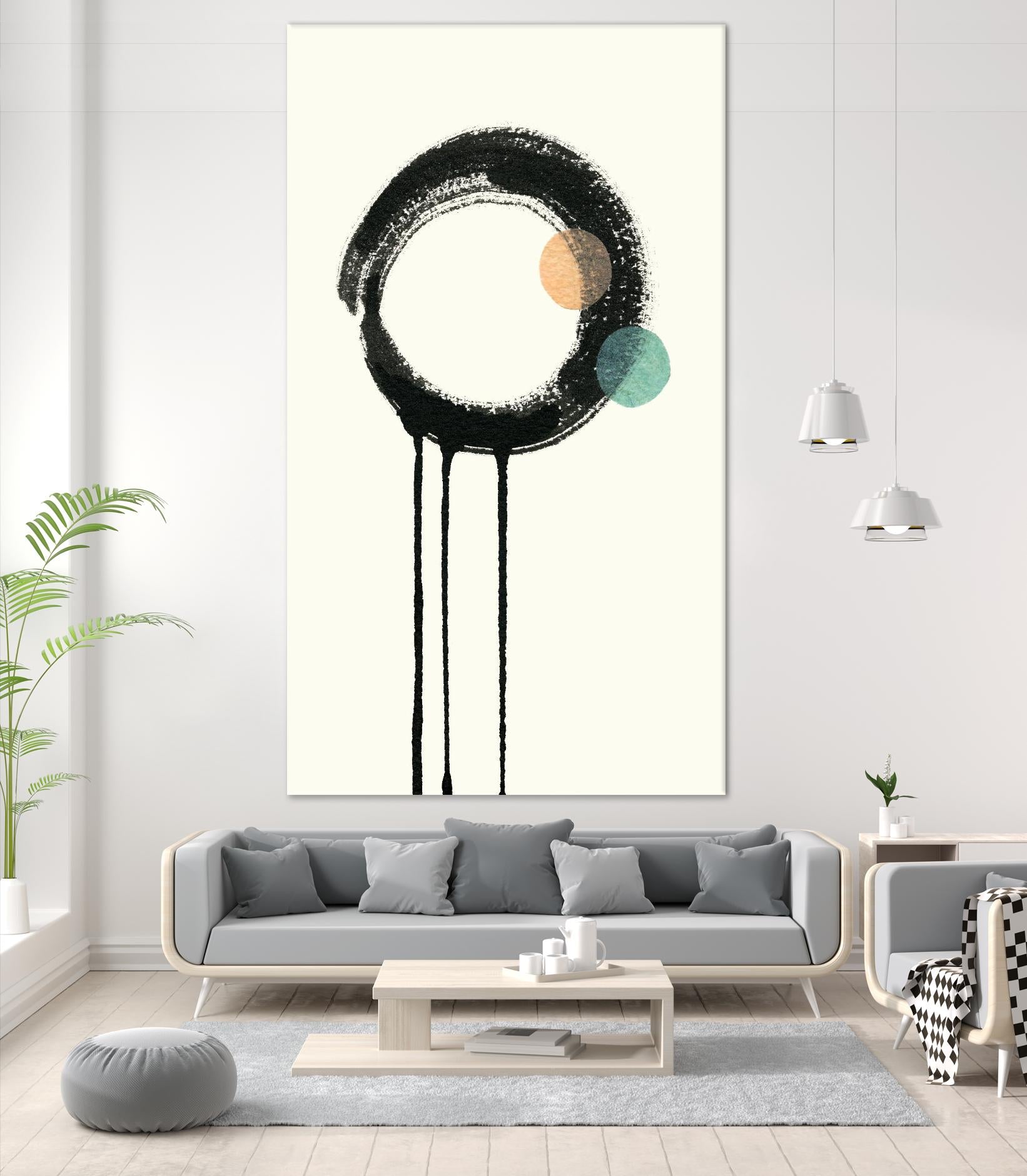 Zen Circles B by Natasha Marie on GIANT ART - green abstract