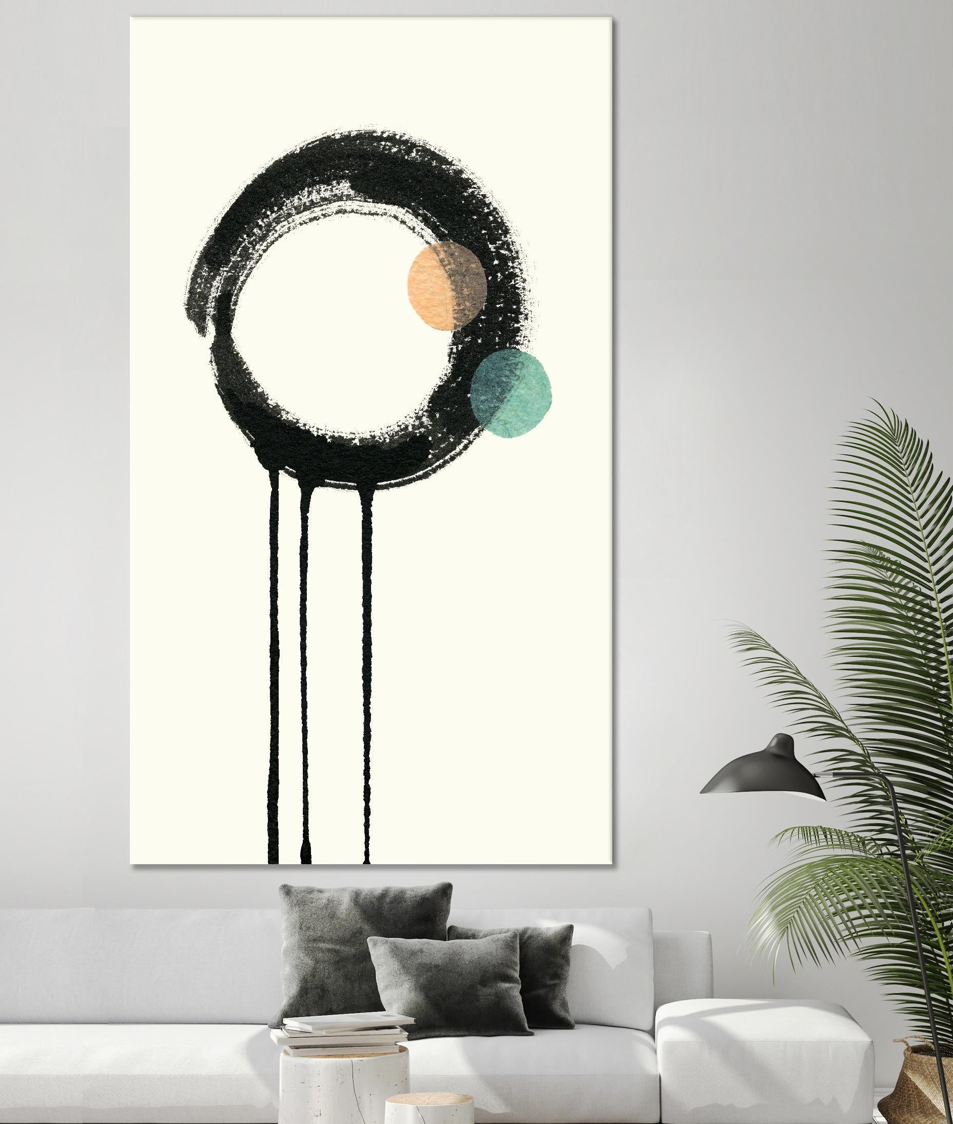 Zen Circles B by Natasha Marie on GIANT ART - green abstract