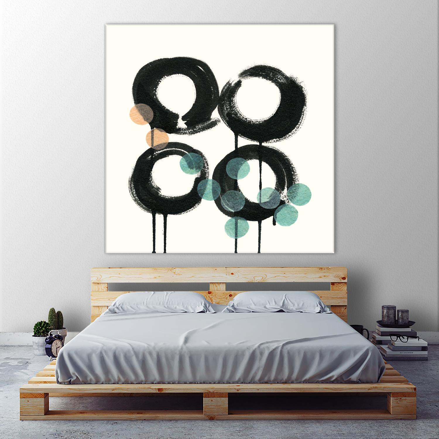 Zen Circles C by Natasha Marie on GIANT ART - green abstract