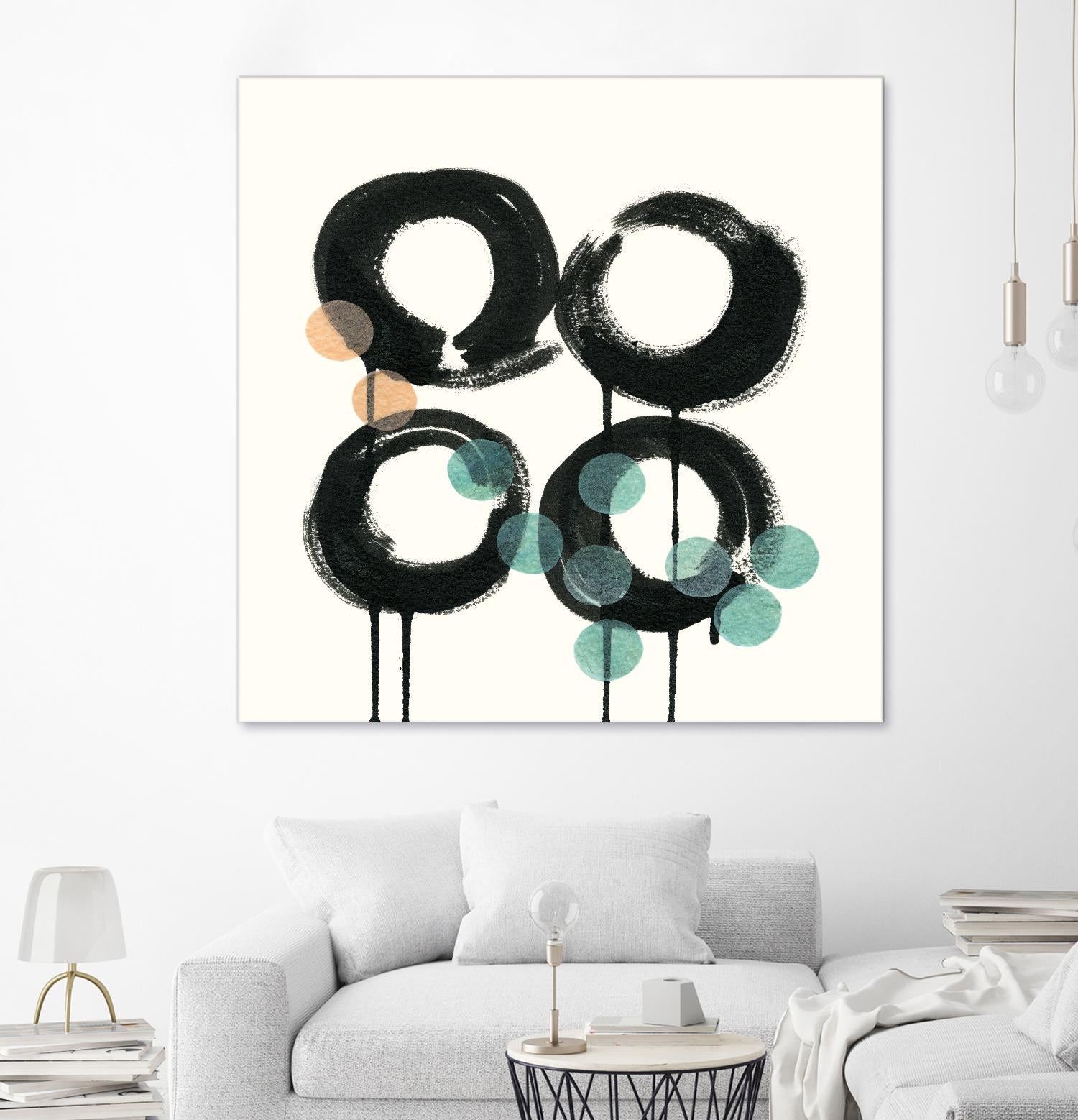 Zen Circles C by Natasha Marie on GIANT ART - green abstract