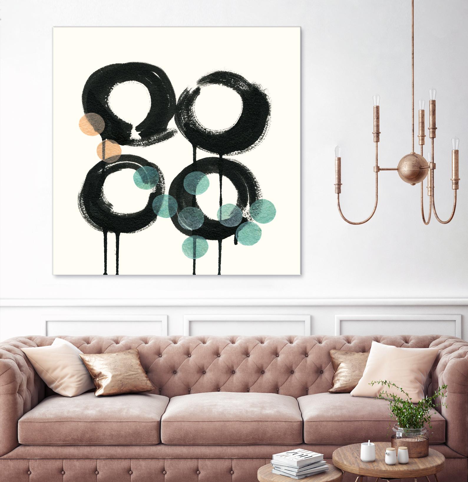 Zen Circles C by Natasha Marie on GIANT ART - green abstract