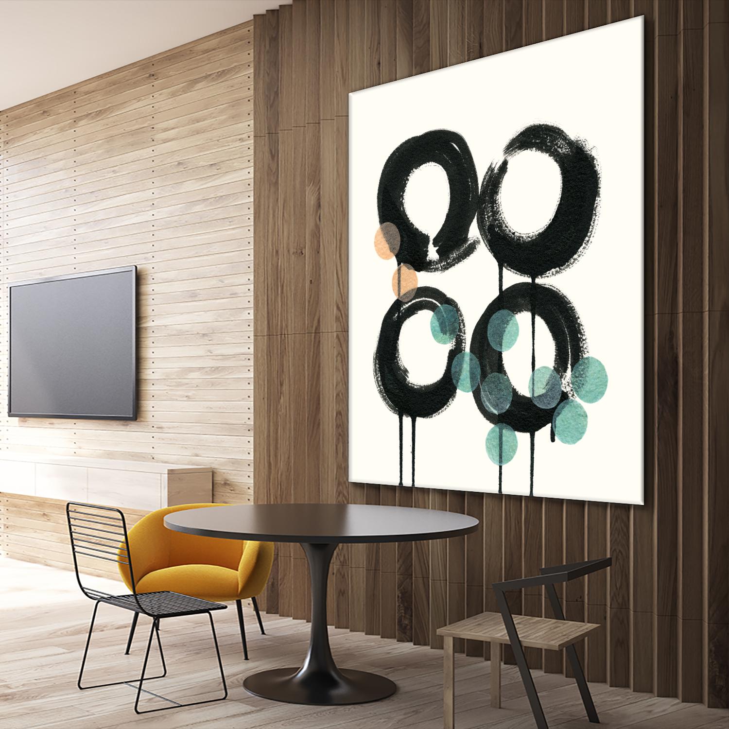 Zen Circles C by Natasha Marie on GIANT ART - green abstract