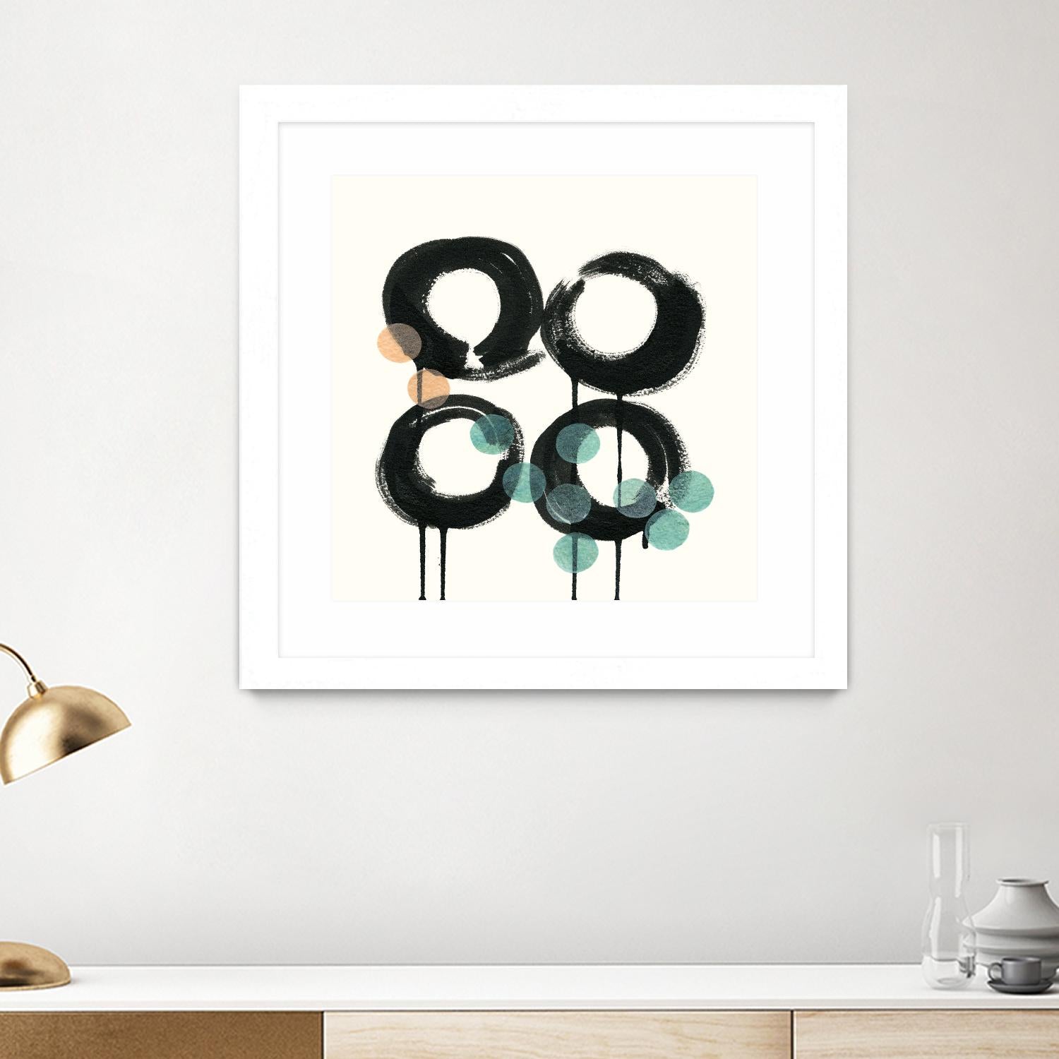 Zen Circles C by Natasha Marie on GIANT ART - green abstract