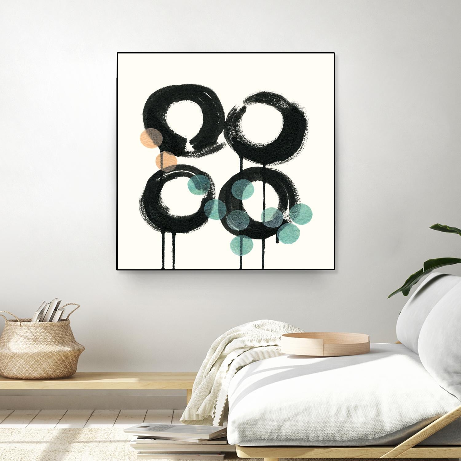 Zen Circles C by Natasha Marie on GIANT ART - green abstract