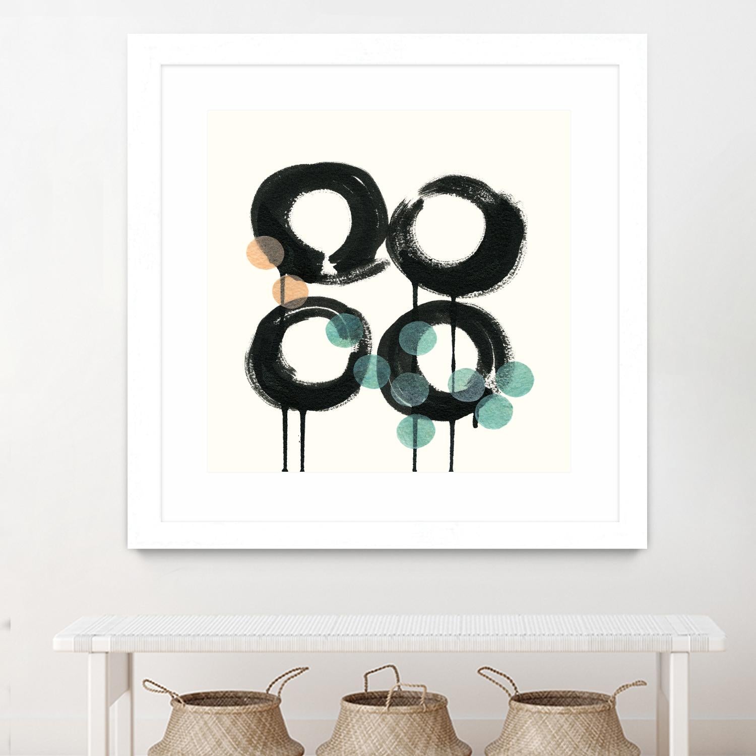 Zen Circles C by Natasha Marie on GIANT ART - green abstract