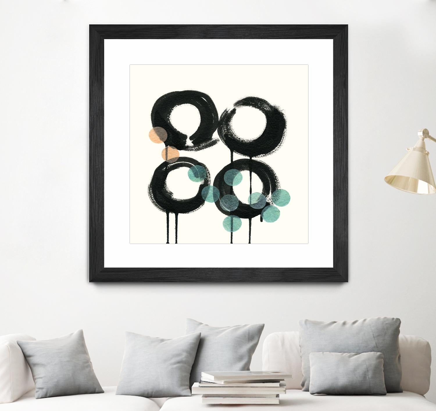 Zen Circles C by Natasha Marie on GIANT ART - green abstract