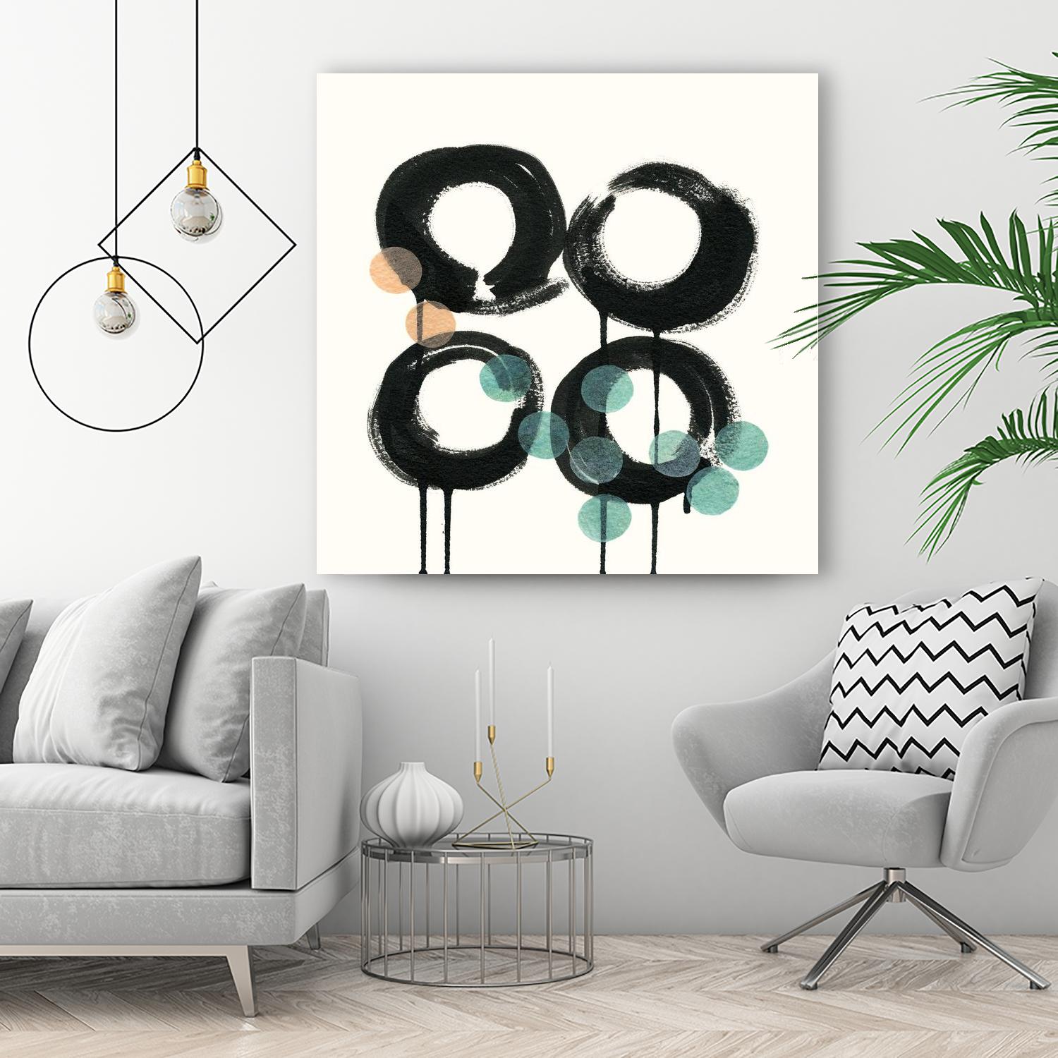 Zen Circles C by Natasha Marie on GIANT ART - green abstract