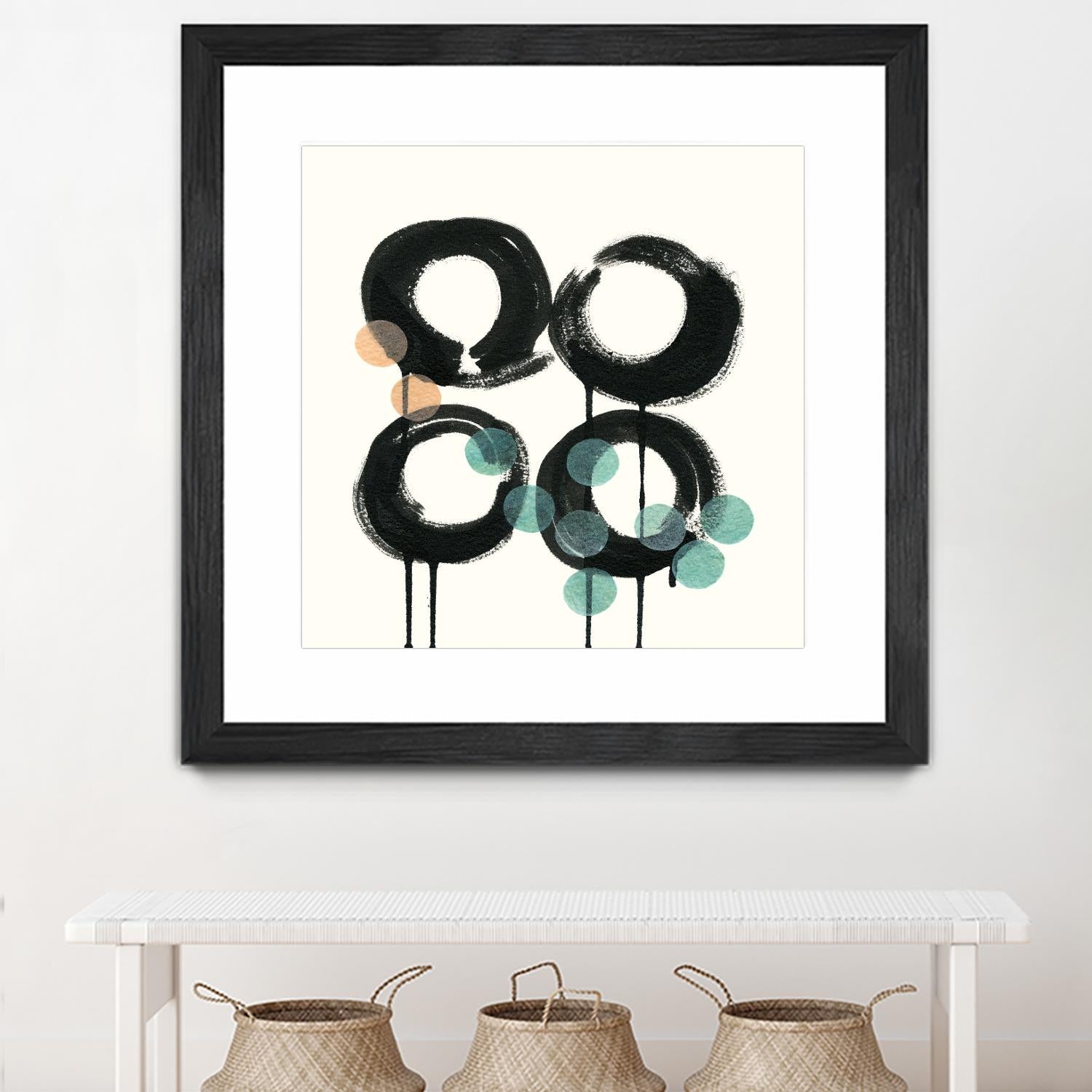 Zen Circles C by Natasha Marie on GIANT ART - green abstract
