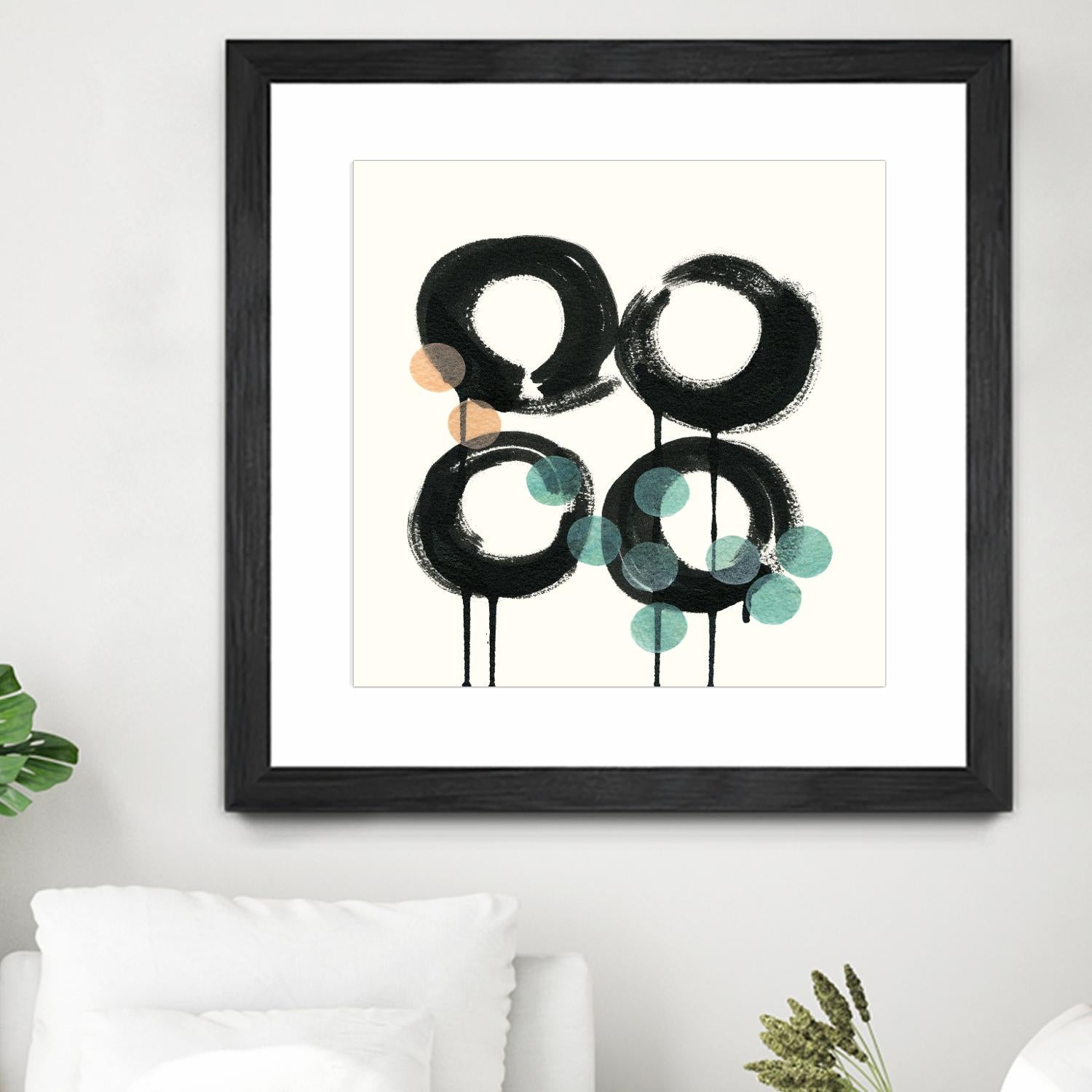 Zen Circles C by Natasha Marie on GIANT ART - green abstract