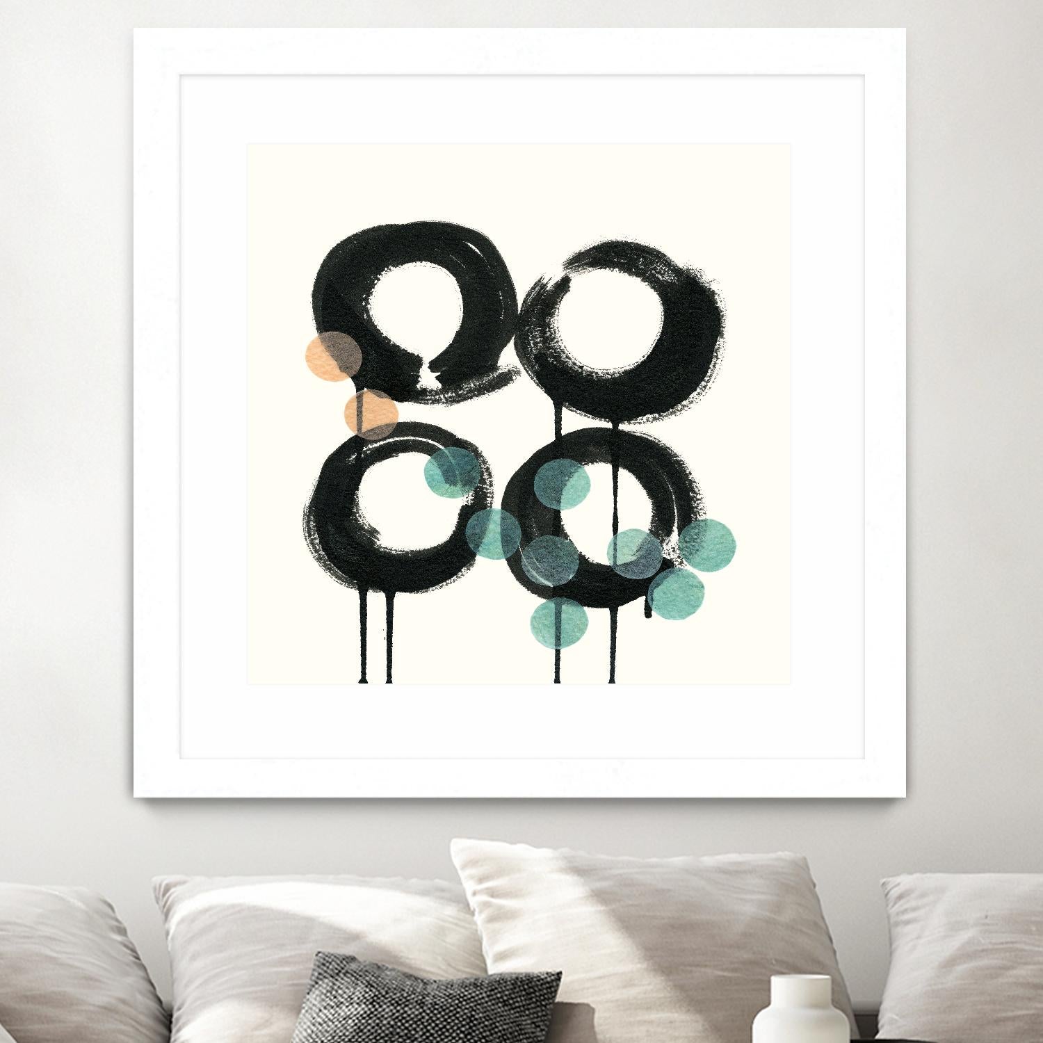 Zen Circles C by Natasha Marie on GIANT ART - green abstract