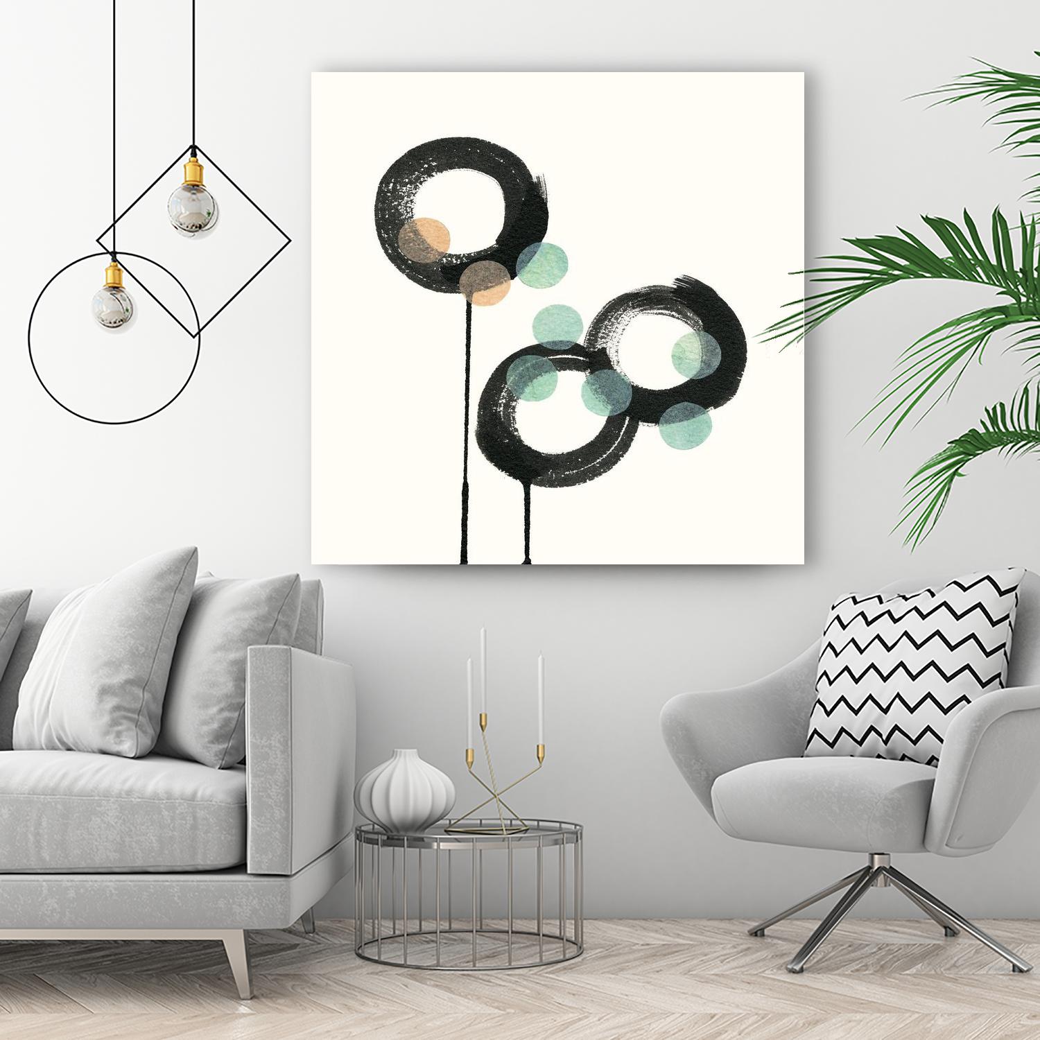 Zen Circles D by Natasha Marie on GIANT ART - green abstract