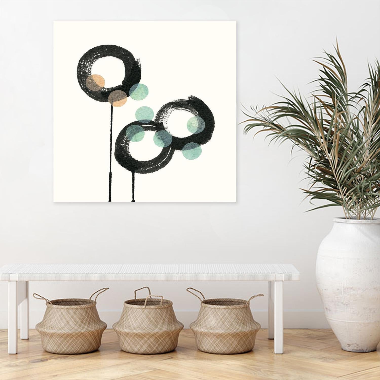 Zen Circles D by Natasha Marie on GIANT ART - green abstract