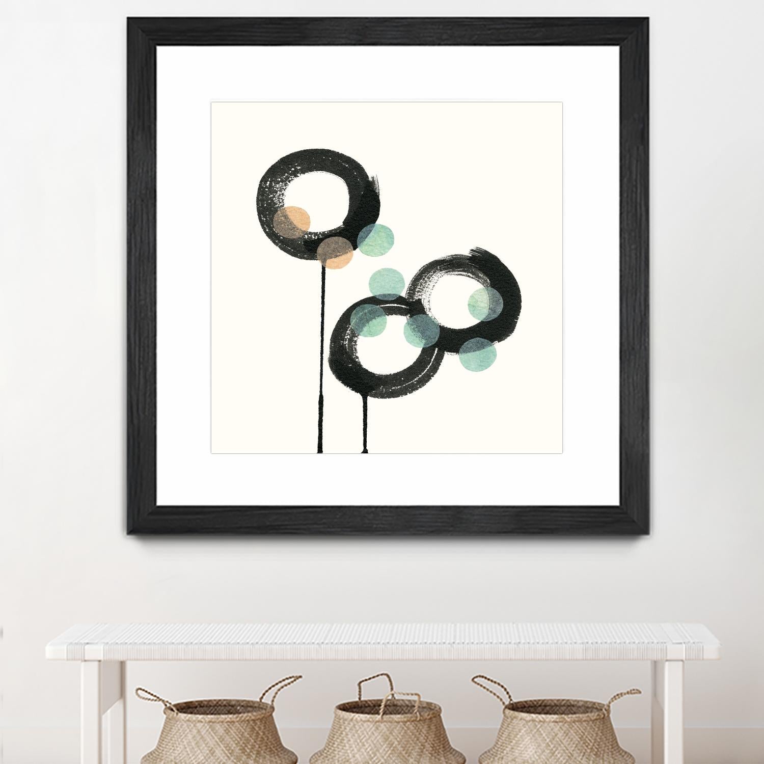 Zen Circles D by Natasha Marie on GIANT ART - green abstract