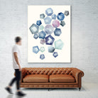 Watercolor Hexagons A by Natasha Marie on GIANT ART - red abstract