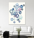 Watercolor Hexagons A by Natasha Marie on GIANT ART - red abstract