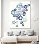 Watercolor Hexagons A by Natasha Marie on GIANT ART - red abstract
