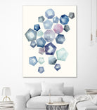 Watercolor Hexagons A by Natasha Marie on GIANT ART - red abstract