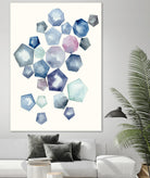 Watercolor Hexagons A by Natasha Marie on GIANT ART - red abstract