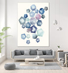 Watercolor Hexagons A by Natasha Marie on GIANT ART - red abstract