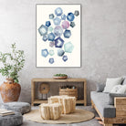 Watercolor Hexagons A by Natasha Marie on GIANT ART - red abstract