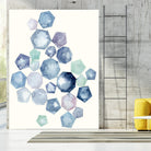 Watercolor Hexagons B by Natasha Marie on GIANT ART - red abstract
