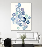 Watercolor Hexagons B by Natasha Marie on GIANT ART - red abstract
