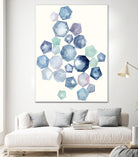 Watercolor Hexagons B by Natasha Marie on GIANT ART - red abstract