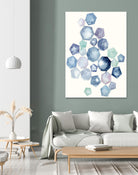 Watercolor Hexagons B by Natasha Marie on GIANT ART - red abstract