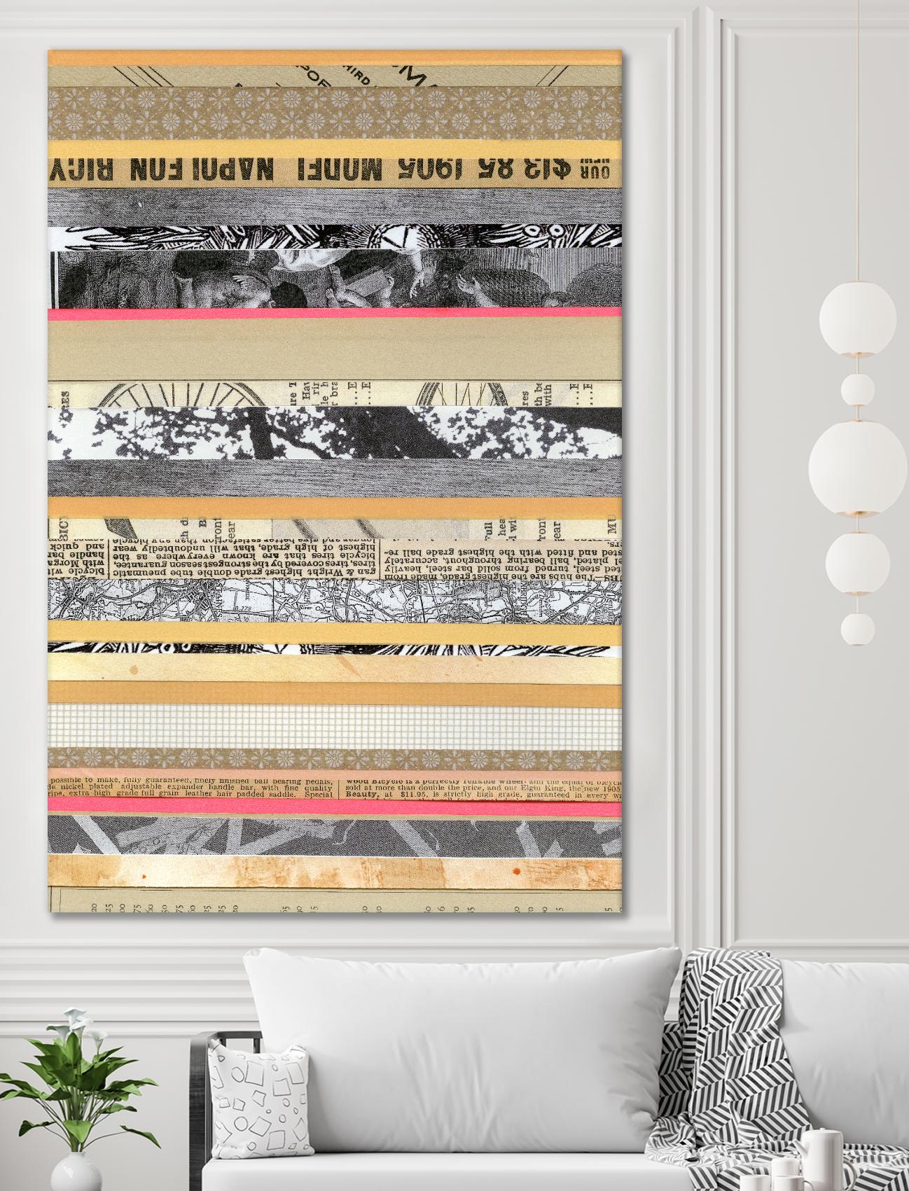 Paper Strip Collage A by Natasha Marie on GIANT ART - orange abstract