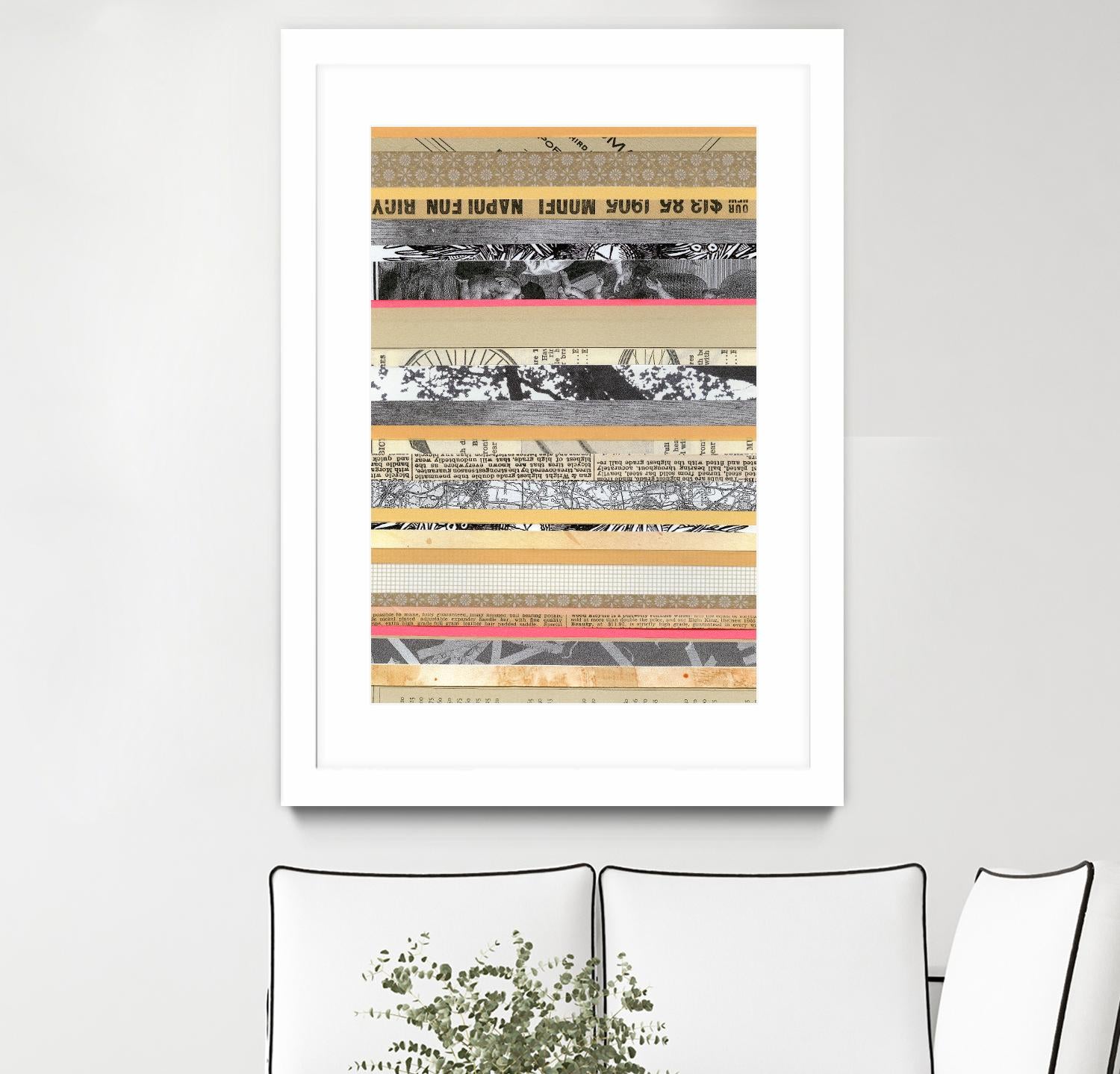 Paper Strip Collage A by Natasha Marie on GIANT ART - orange abstract