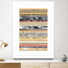 Paper Strip Collage A by Natasha Marie on GIANT ART - orange abstract