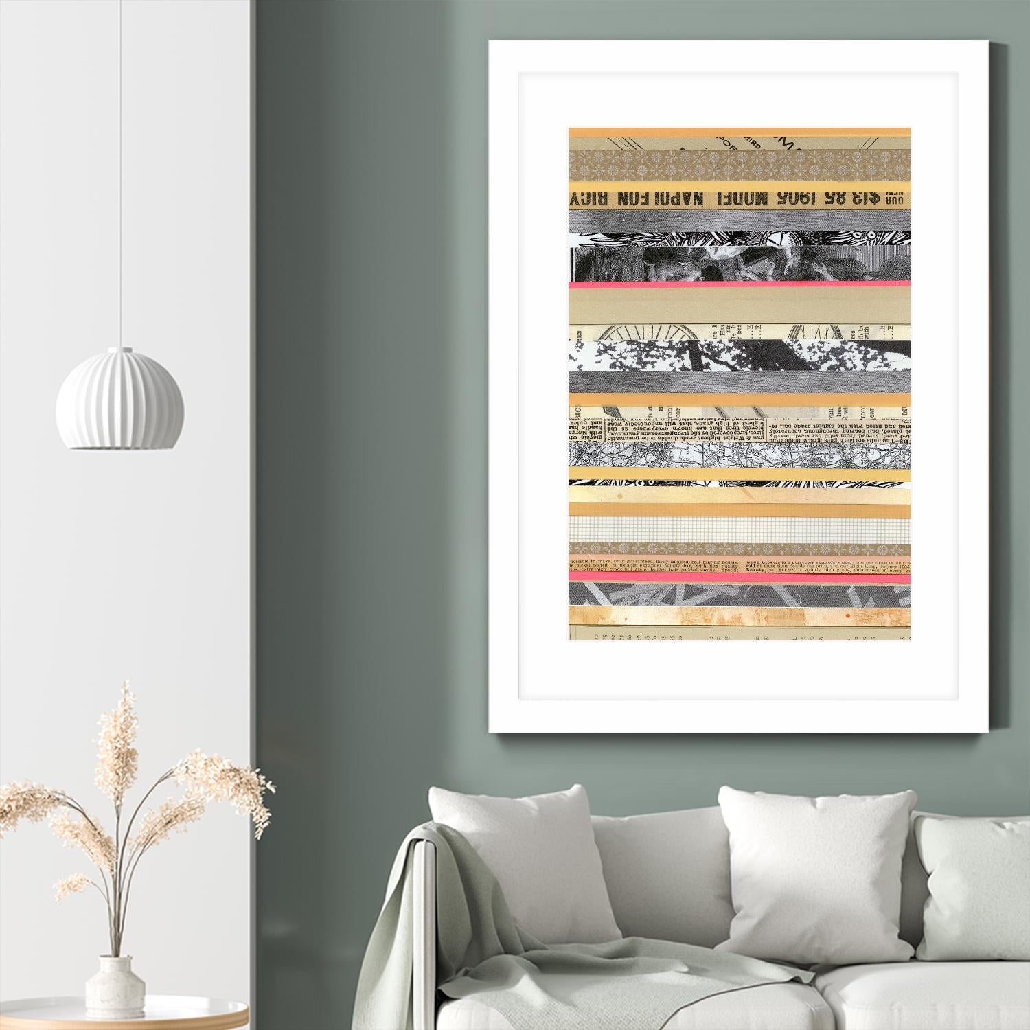 Paper Strip Collage A by Natasha Marie on GIANT ART - orange abstract