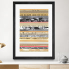 Paper Strip Collage A by Natasha Marie on GIANT ART - orange abstract