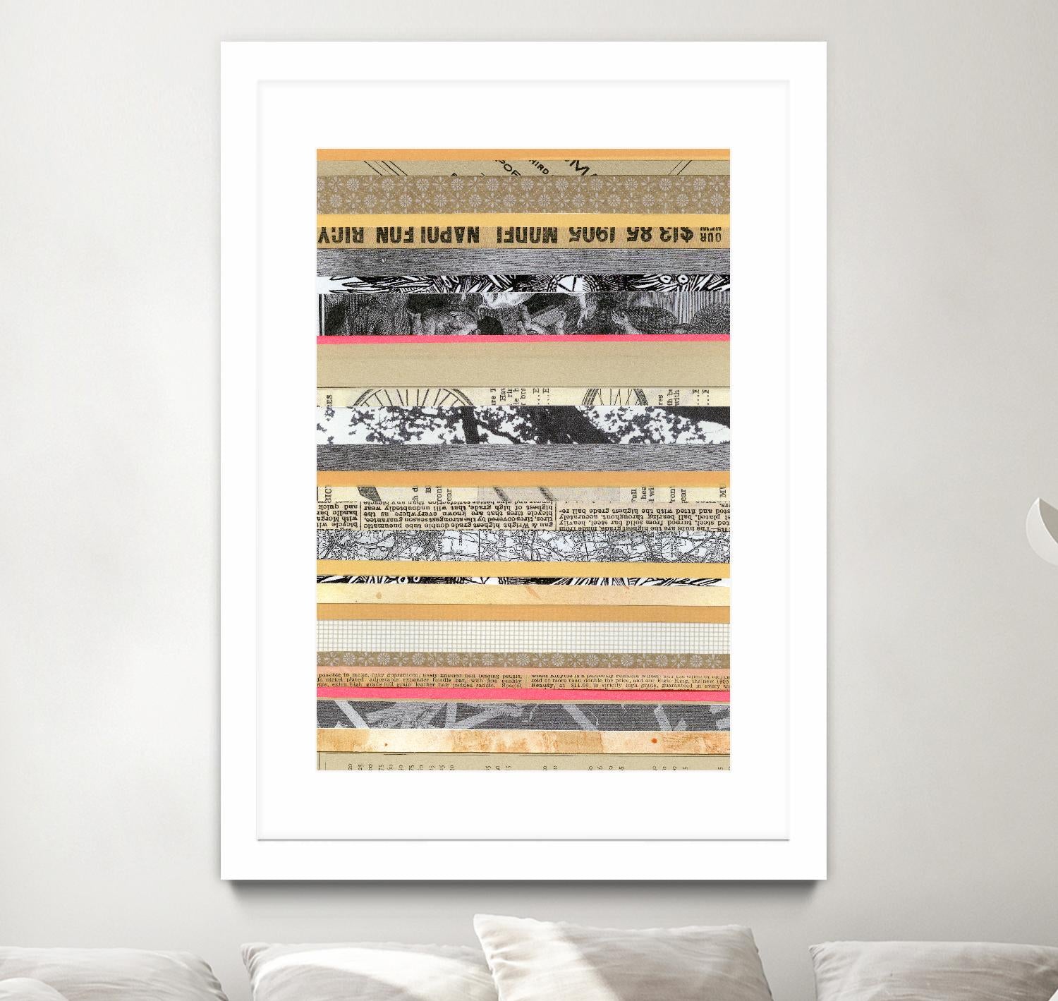 Paper Strip Collage A by Natasha Marie on GIANT ART - orange abstract