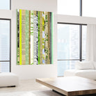 Paper Strip Collage C by Natasha Marie on GIANT ART - green abstract